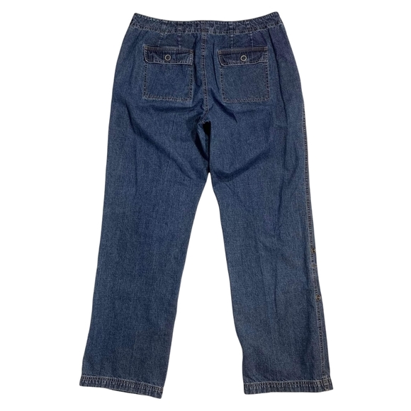 Vtg Northern Reflections Blue Jeans Size 12 Convertible Roll Tab Leg Denim Y2K - Picture 5 of 12